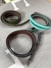 3 BARRY KIESELSTEIN CORD Lizard Straps Belts. Brown  Black, Narrow