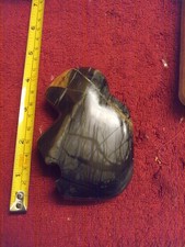 Native Zuni?Carved Stone Buffalo Bison Figurine & Multi Gemstone Maya Mask