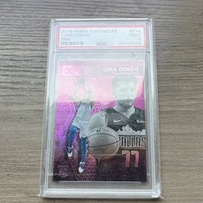 2018-19 Panini Chronicles Essentials Luka Dončić #214 Pink PSA 9 Mavericks RC