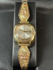 New ListingVintage 70s Seiko 2517-0291 Ladies Automatic 10K Gold Floral Watch 21J Pre Owned