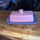 XL  BUTTER DISH LAVENDER PEONYNEW FIESTAWARE