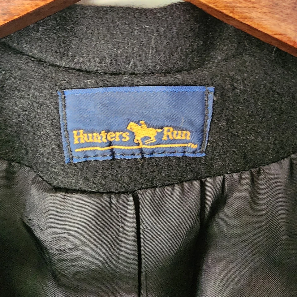 Vintage Black Wool Overcoat Long Coat Classic Old Money Dark Academia Minimalist - Image 3 of 4