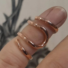 Solid Pure Copper Minimalist Healing Ring, Handmade, Unisex, Splint Ring