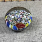 Vintage Fratelli Toso MURANO Concentric Millefiori Art Glass Paperweight 3.5”