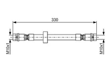 BOSCH Bremsschlauch Vorderachse beidseitig für VW