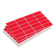 Colored Rectangle Stickers, 2000 Labels 1.57x0.75 Inch Self Adhesive Red