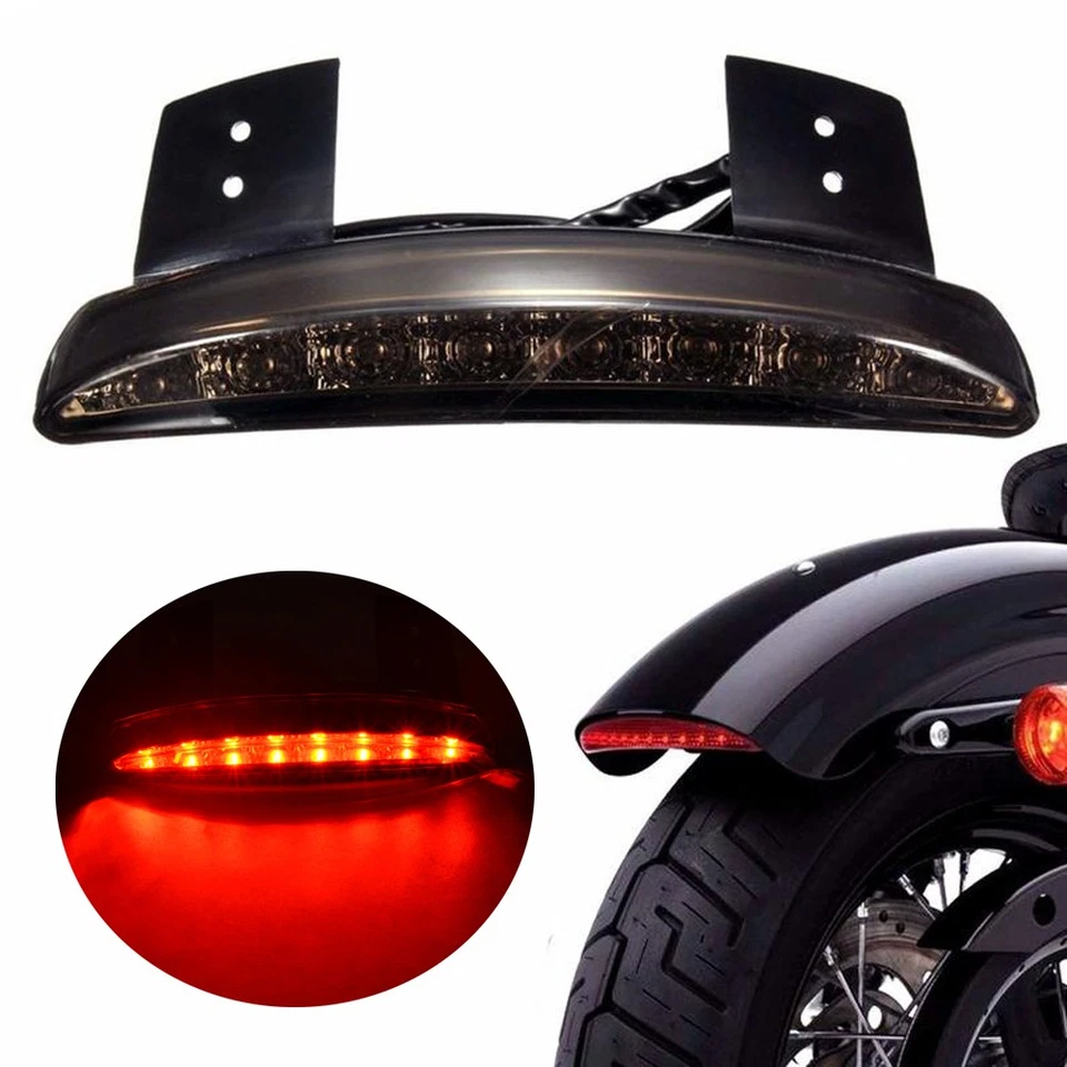 Luz trasera de freno LED para guardabarros para Harley Sportster Iron 883 1200 Dyna intermitente Foto 4 de 4