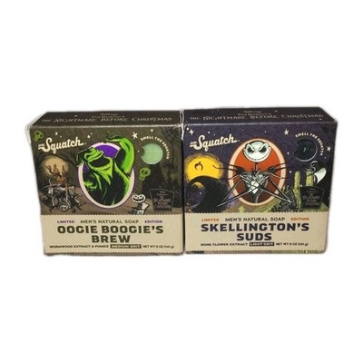 2 PACK Dr Squatch Skellington's Suds & Oogie Boogie's Brew Limited Edition  Bar