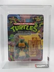 Vintage 1989 Playmates Canada TMNT Michaelangelo Series 1 / 20 Back AFA 80+ NM