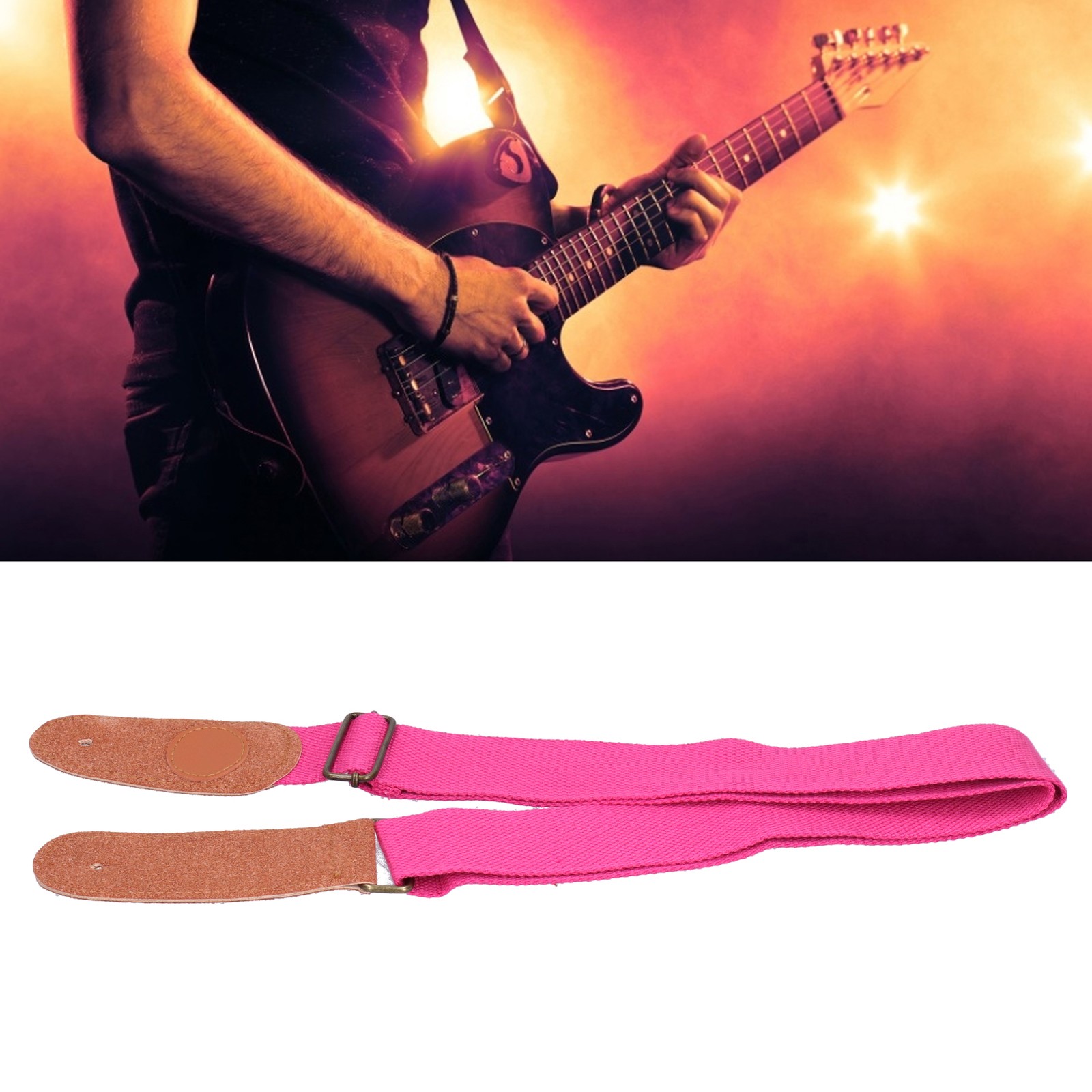 Guitar Strap Neck Belt Celluloid Picks With Install Parts Stringed Instrument Ac