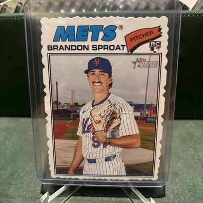 2026 Topps Heritage Brandon Sproat Deckle Edge Parallel RC SP #118 New York Mets