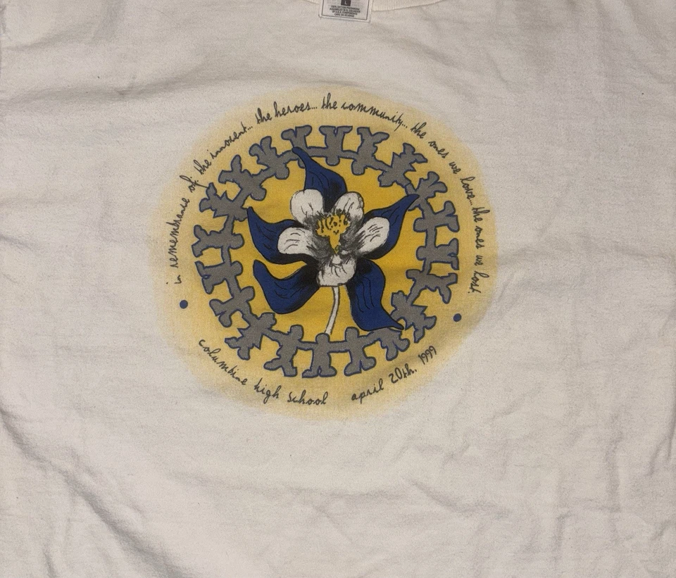 Camiseta Columbine High School Memorial Vintage 1999 Años 90 Camiseta L Foto 2 de 4