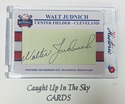 2026 Historic Autographs Best Of Baseball Walt Judnich Auto 1/1 Indians