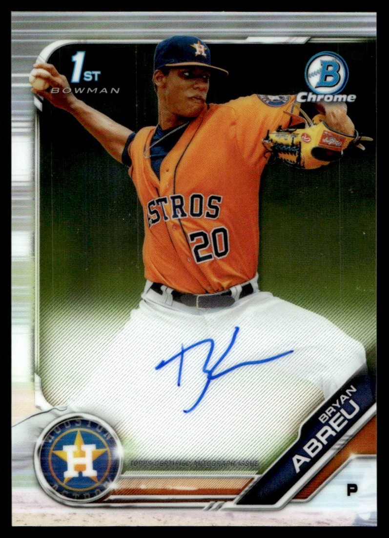 2019 Bowman Chrome Prospects Autographs Bryan Abreu Auto Houston Astros #CPA-BA
