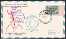 ARGENTINIA ANTARCTIC - 1967  ANTARTIDA Flight Cover FU  [D7514]