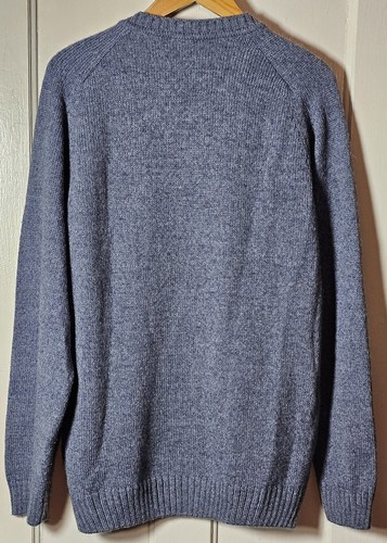 Mauro Sergio Sweater Men XL Blue Soft Wool Blend Pullover V-Neck Lagenlook Cabin - Picture 11 of 21