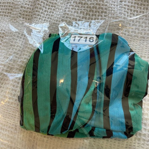 La Blanca Striped Bandeau Tankini Top Ruched Front Swimwear Green Blue Black 4 - Picture 8 of 8