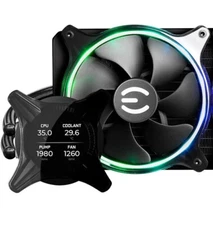 EVGA 1pc DC Brushless Fan, 2.1" 480x480 LCD Screen. A12
