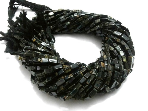 5 Strand Natural Black Tiger's Eye Square Smooth 4x8-5x9mm Loose Beads 12"inch - Picture 5 of 8