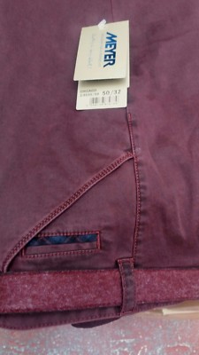 MEYER CHICAGO SCHWERE BAUMWOLLHOSE in WEINROT 42''44''46''48''50''52''
