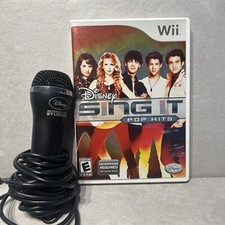 Nintendo Wii Disney Sing It Pop Hits Game 2009 CIB w/Disney Interactive Mic ✅