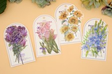 10pcs Flower PET stickers  flower floral botanical stickers bouquet plant the
