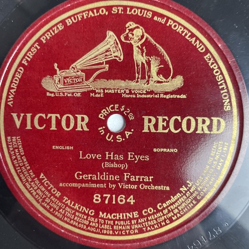10" 78 RPM-Geraldine Farrar-Love Has Eyes/Victor 87164 - 第 1/3 張圖片