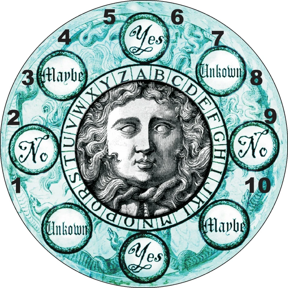 5" Pendulum Board - Dowsing Divination Message Board "Medusa"