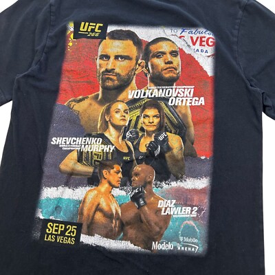 UFC 266 Volkanovski vs Ortega Graphic Shirt Size Small MMA Fighter Tapout Vegas