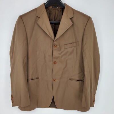 Sergio Valentino Super 120's Wool Blazer Jacket Mens Size 38 Brown