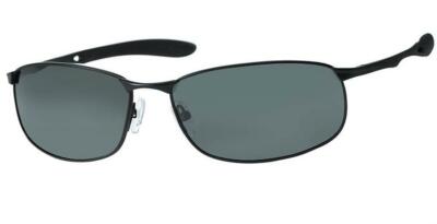 SUN TRENDS MEN POLARIZED I-DEALOPTICS BLACK STEEL SUNGLASSES ST