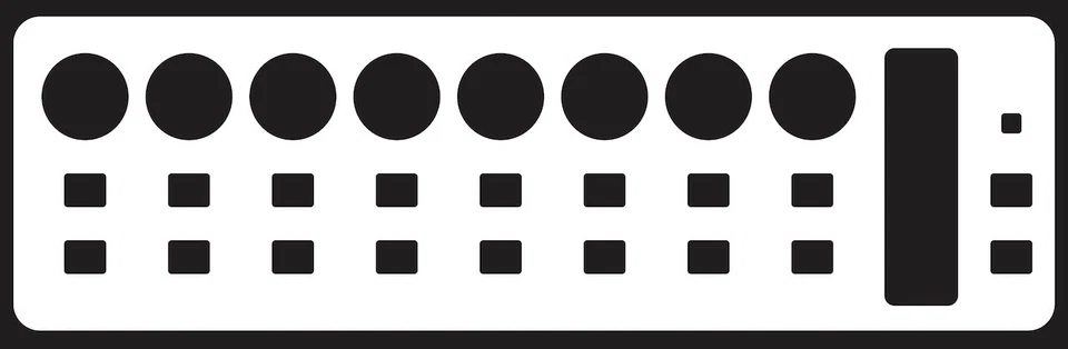 TAKTILITY 3 superposiciones en blanco para Behringer X-Touch Mini