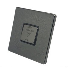 Screwless - Black Chrome Plug Sockets Light Switches -Whole Range CHEAP!