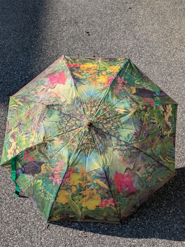 Vintage 90s 1994 WWF Delicate Balance Retractable Umbrella World Wildlife Fund