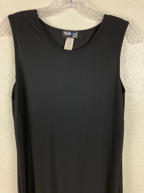 Style & Co Women's Black Sleeveless Pullover Maxi Dress Sz PM - Image 4 of 4