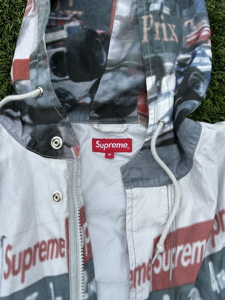 Used ONCE Supreme Grand Prix Racing Parka Jacket Size Medium Used ONCE Supreme Grand Prix Racing Parka Jacket Size Medium