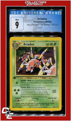 Ariados (1st Edition) graded CGC 9 for sale on eBay