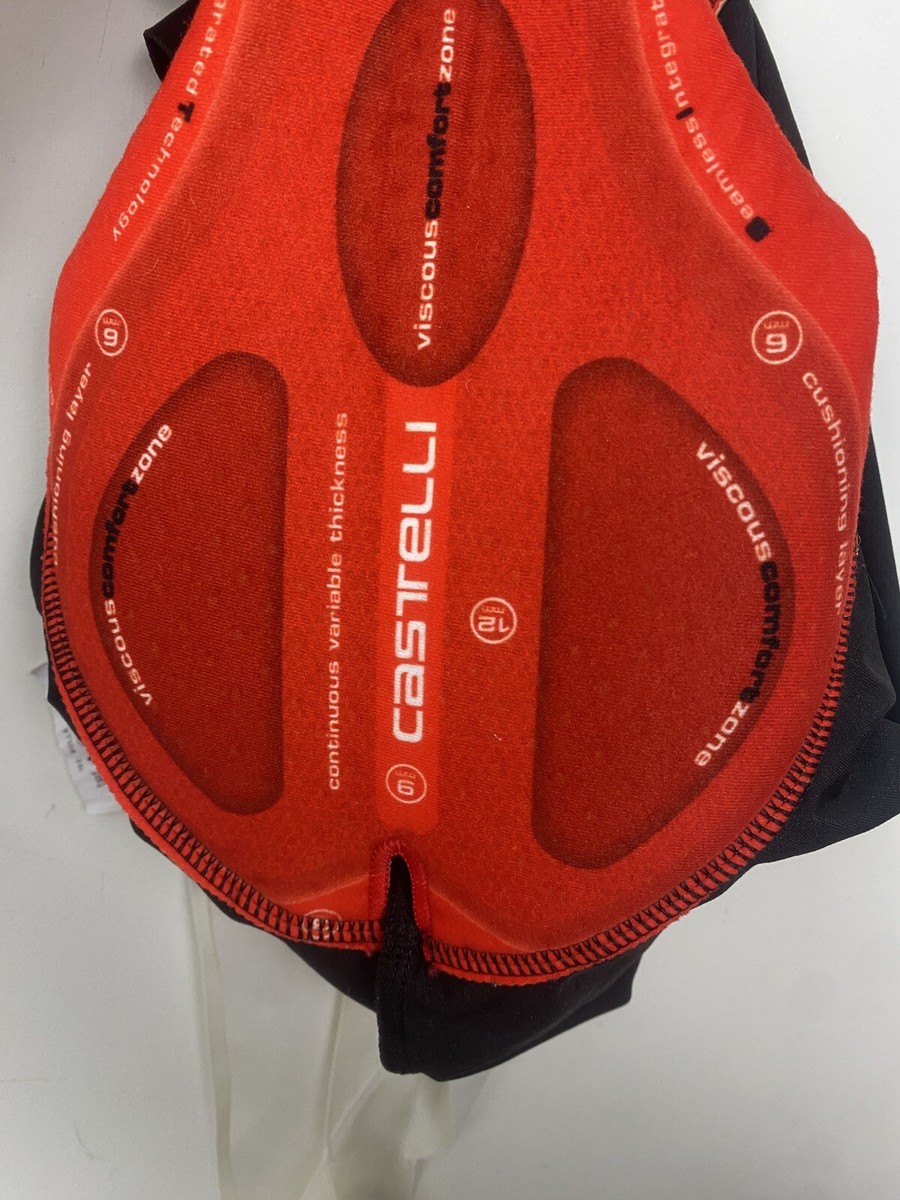 Castelli Rosso Corsa Bib Shorts Size S Progetto X2 White