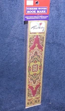 Turkish Woven Book Mark - Red Gold