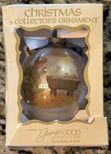George Good Christmas Ornament 1970s Angel RARE Ball Vintage in Box USA Made