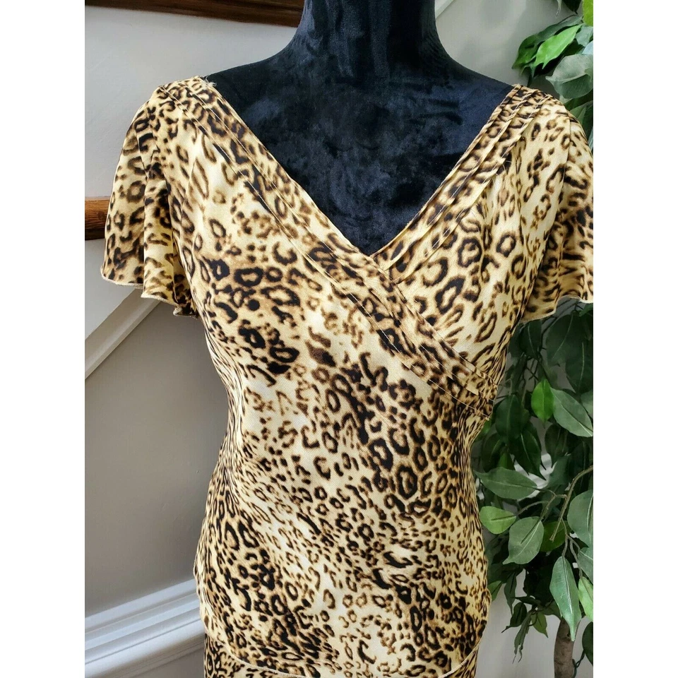 Studio 1 женщин Lepord печати полиэстер коротким рукавом Топ и юбка 2 изделия костюм 8 - Изображение 2 из 4