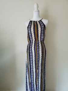 white and green maxi dress