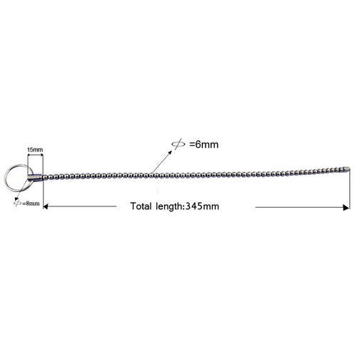 Male Stainless Steel Sounding Long Flexible Plug Multi Beads Men Enhancer Aid - Picture 16 of 24