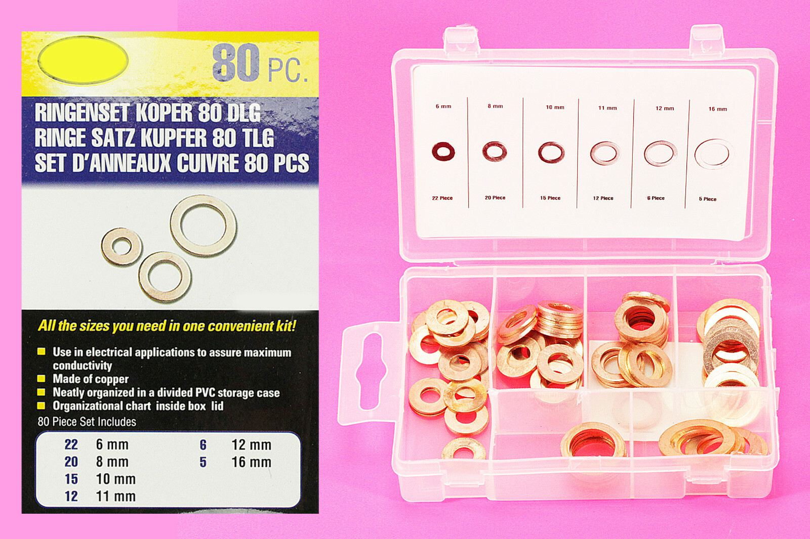 ★ ★ ★ Kupferringe 80 Tlg. Ware Kupferdichtringe Dichtringe Kupfer Abdichtung-image
