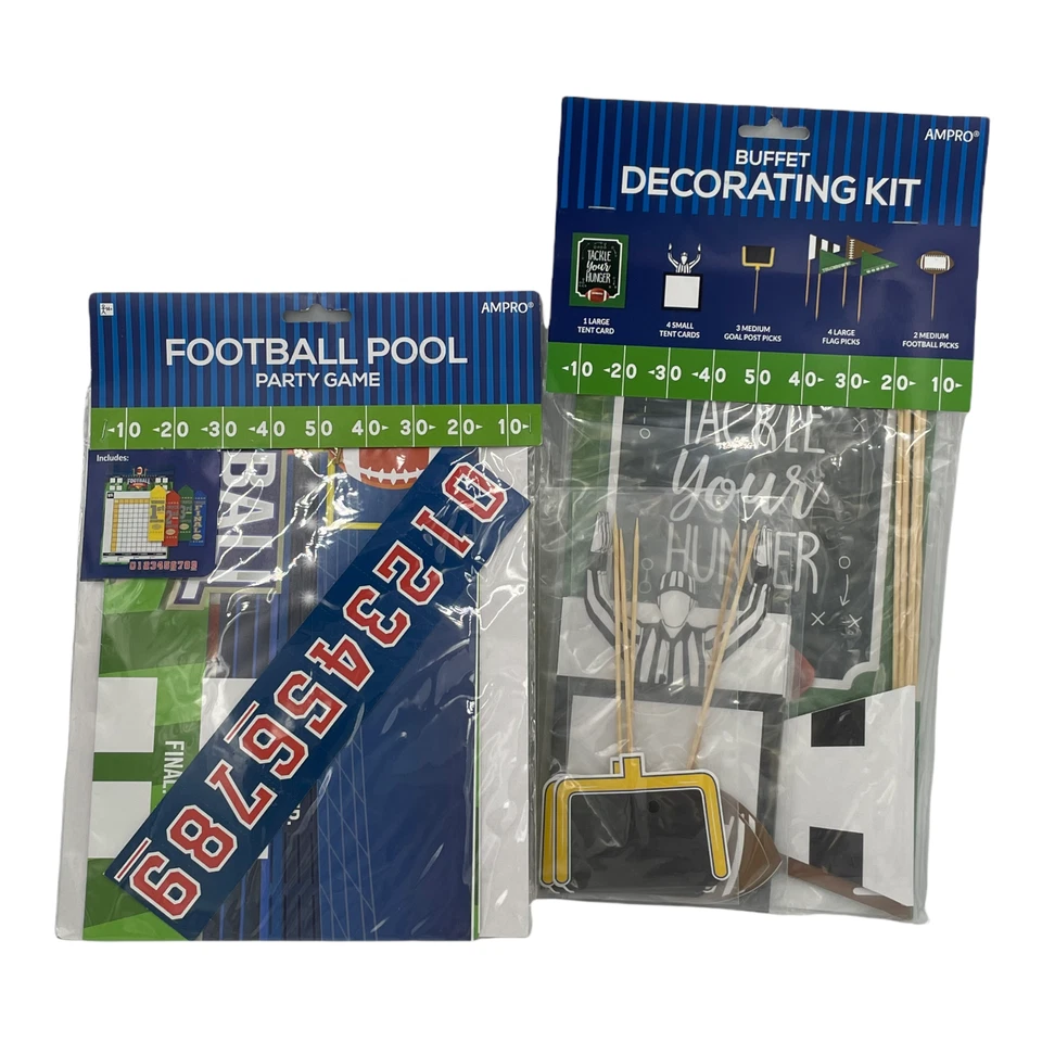 Football Table Decor Party Game 73+ Piece Lot Super Bowl Birthday Coasters Picks - Image 4 of 4