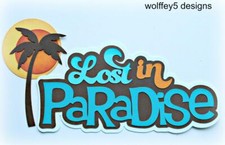 CRAFTECAFE VACATION KID TITLE Premade paper piecing scrapbook diecut piece page