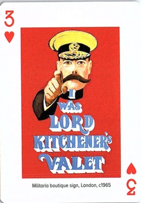 I Was Lord Kitchener's Valet London 1965 Sixties Style Trading Playing Card