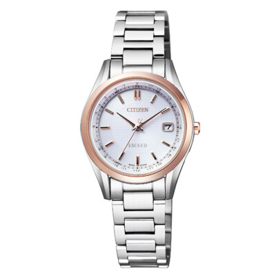 CITIZEN EXCEED Eco-Drive ES9374-53A Silver Radio Women