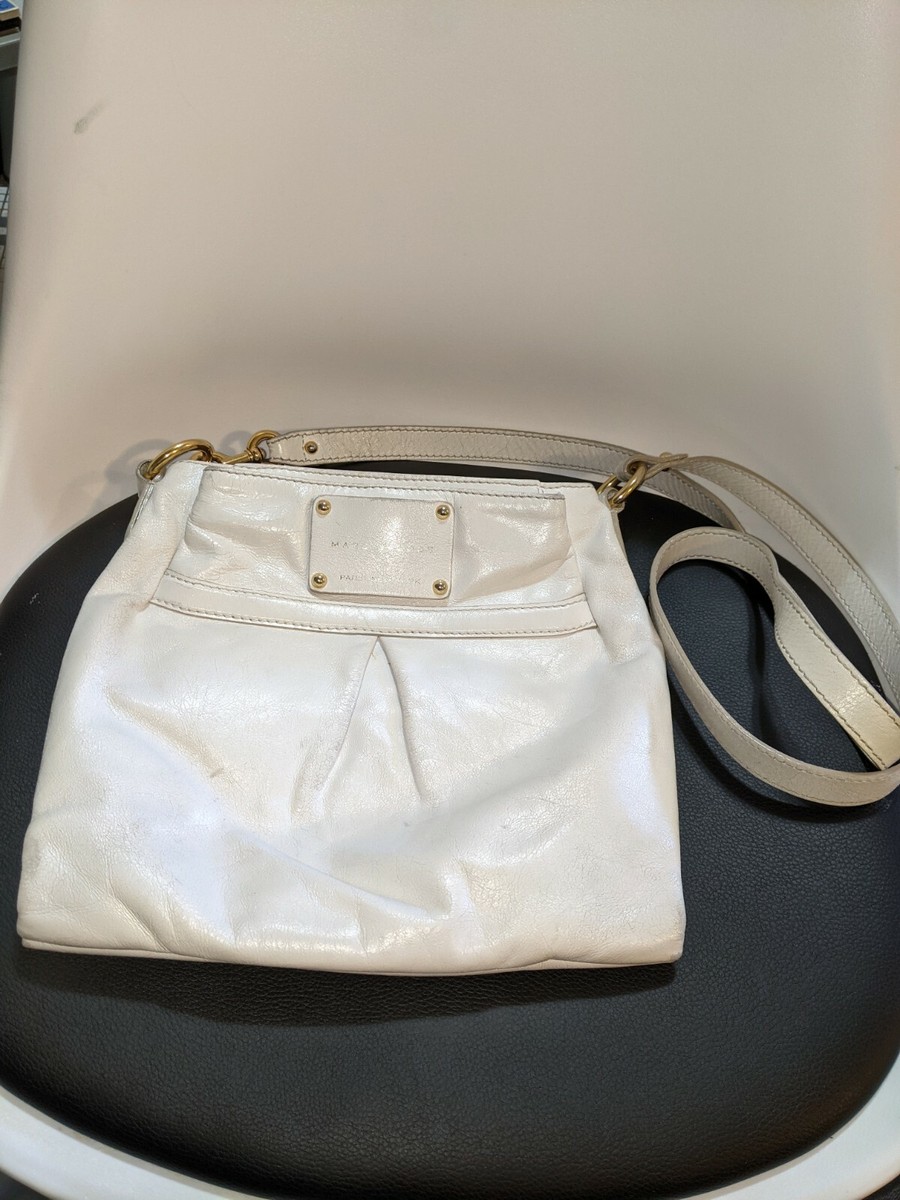 MARC by Marc Jacobs Scooter White Leather Classic Crossbody Bag | eBay