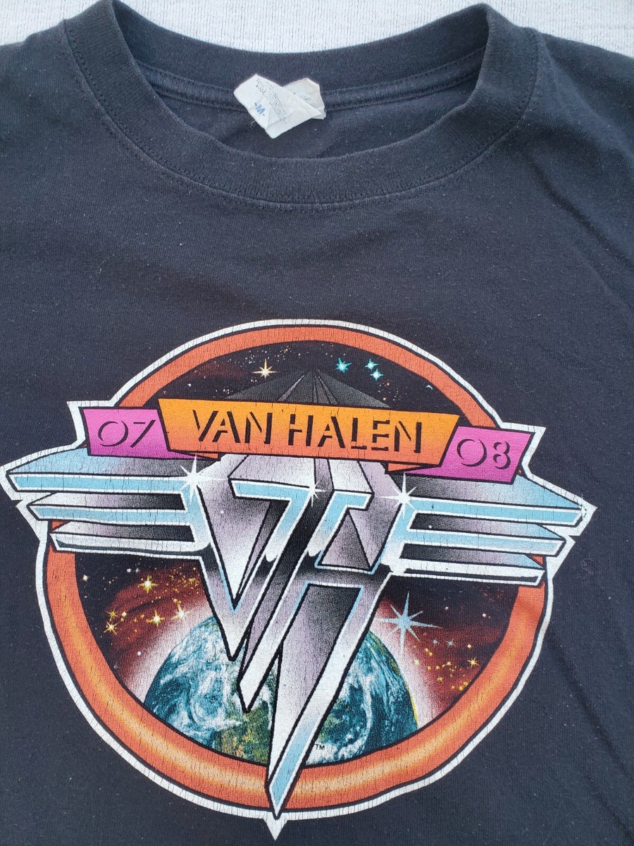 Van Halen Shirt Mens Medium Black Short Sleeve Anvil World Tour